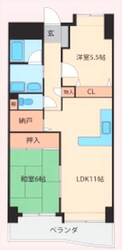 パークレーン六ツ門の物件間取画像